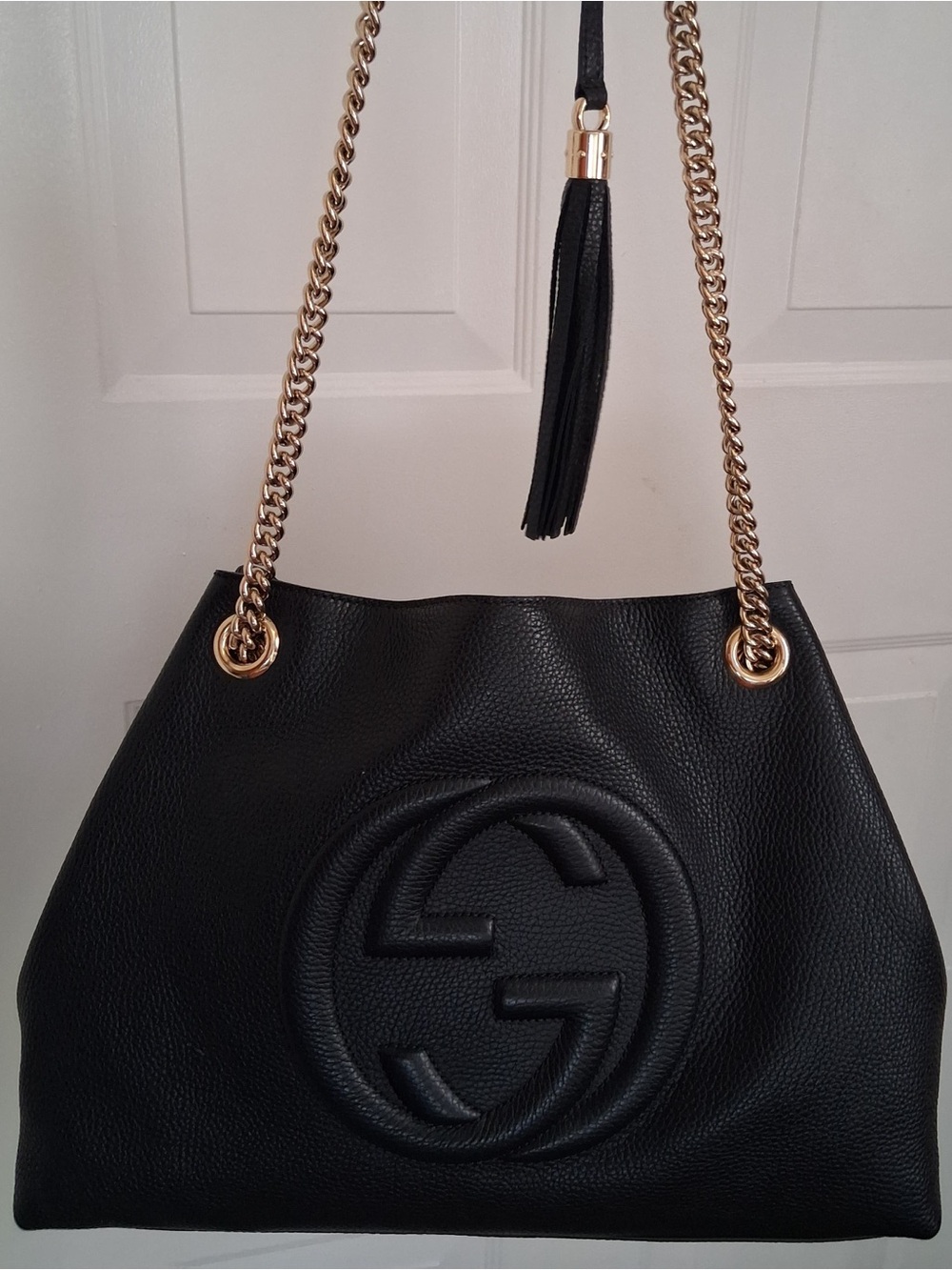 Gucci Soho Leather Shoulder Bag with Gold Chain - Picture 4 of 15